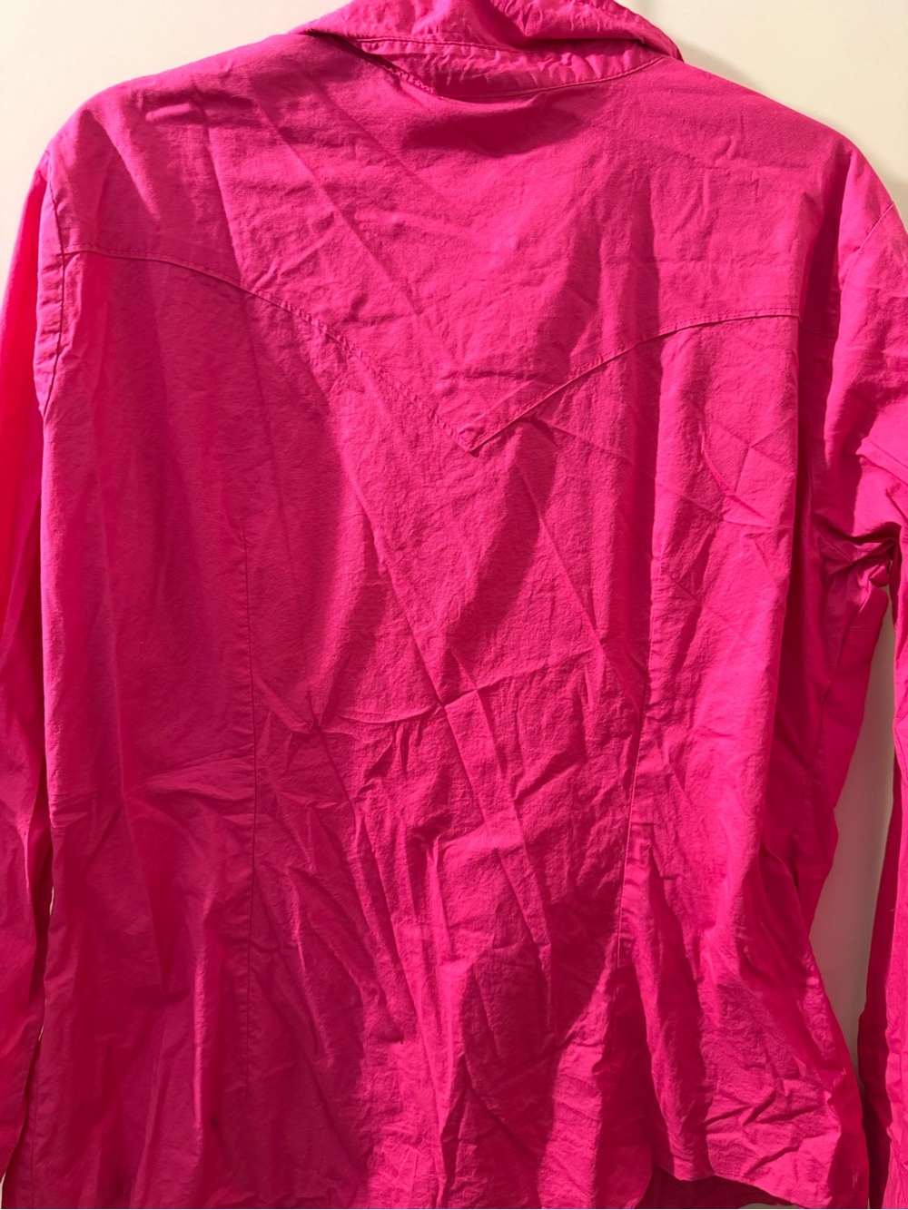 Wrangler Women's Bright Pink Button-Front Shirt Jacket - Picture 4 of 4